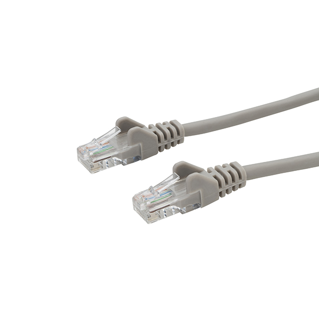 RJ45 CAT5e UTP Stranded Flush Moulded Network Cable 24AWG - Grey